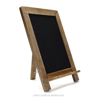 China Rustic Mini Rectangle Chalkboards With Europe Wood Support Easel Message Signs Weddings Table Numbers Factory Marker for sale