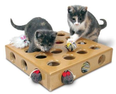 China Viable Pioneer Peek-A-Price Pet SmartCat Toy Box with 2 Toys for sale