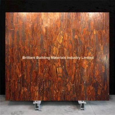 China Red Iron Tiger Eyes Slab panel for sale