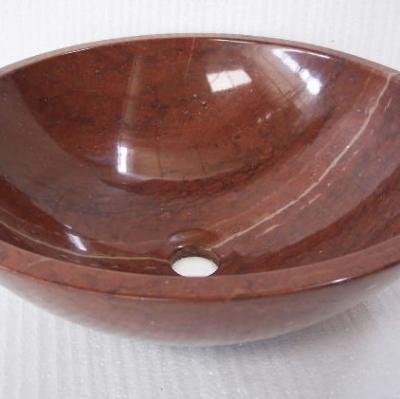 China Marble Sink,Coral Red Marble,Cheap Price,For Bathroom Vanity Top for sale