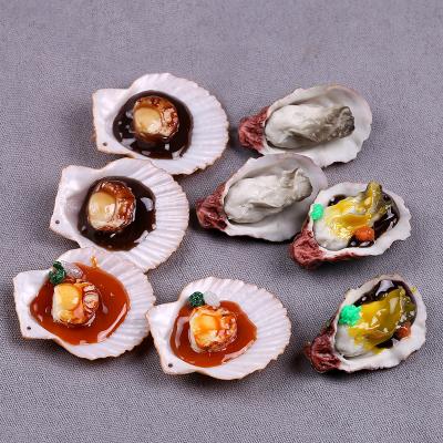 China China PVC Simulation Model Oyster Food Props Dish Artificial Seafood Model Oyster Opens Scallop Marine Animal Model for sale