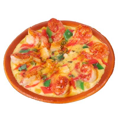 China China simulated pizza model fake food seafood bacon sausage pizza children's food toys western food props for sale