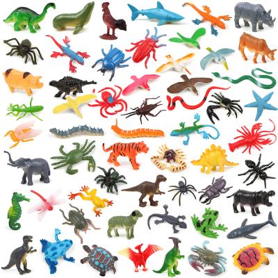 China Model Farm Insect Dinosaur Dinosaur Beetle Children's Toy Set Display Wild Animals Marine Props Small Children Educational Toys Simulation for sale