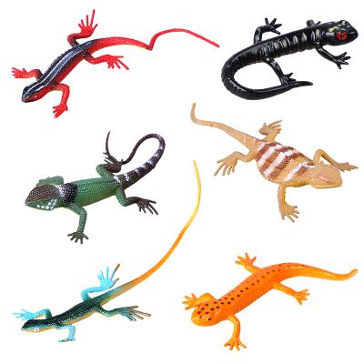 China Soft Plastic Props Static Model Chameleon Tower Models Static Model Quadruped Toy Kids Reptile Educational Simulation Lizard Children Toys for sale