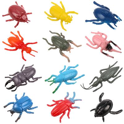 China Children Educational Toys PVC Simulation Beetle Model Set Early Education Insect Props Mini Toys Animal Children Toys for sale