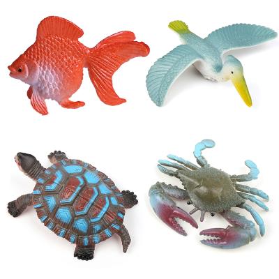 China Children's toy wild animal tropical costume turtle fish model insect marine goldfish small crab bird children's toys educational simulation for sale