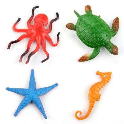 China Early Education Toy Simulation Model 24 Costume Shark Crab Starfish Sea Animal Children's Toy Ornaments Early Education Cognitive Props for sale