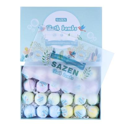 China Handmade Manufacturer's Own Brand Foam Supplies Organic Bath Coloring Bomb Set Round Or Customized for sale