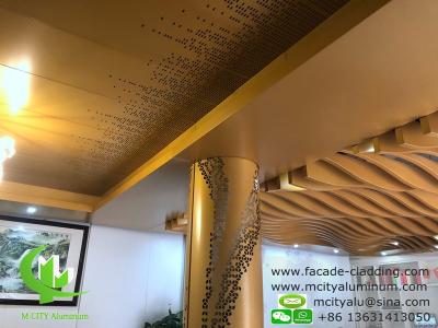 China Internal  External  Perforated Aluminum Ceiling Panels  For Hotel Meeting Room Cutomized Size for sale