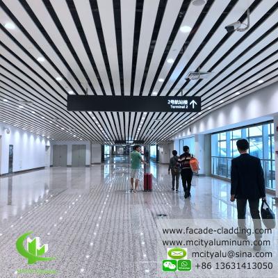 China Pre Paint  Aluminum Ceiling Tiles , Exterior Aluminum Ceiling Panels 6000mm Max Length for sale