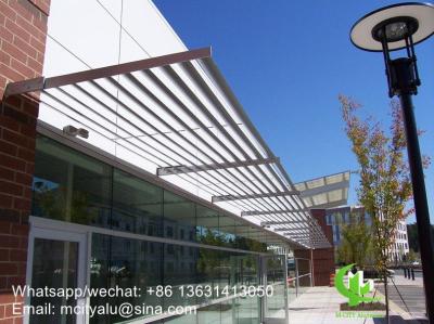 China Solor Shading Sun Shades Aluminum Airfoil Louvers For Windows  Building  Elliptical Shape for sale