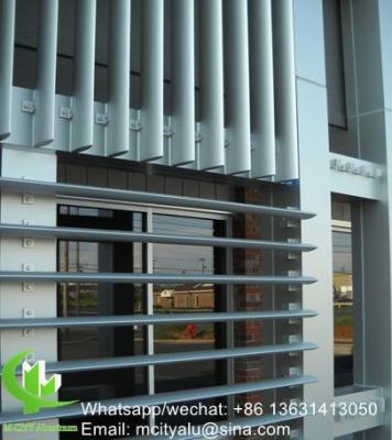 China Aluminum sun louver Aerofoil profile aluminum louver with oval shape for facade curtain wall for sale