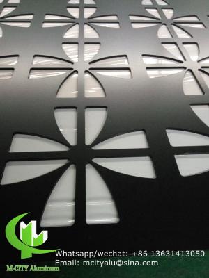 China Hollow Laser Cut Aluminium Screens Fence Decoration Perforated Pvdf Painted for sale