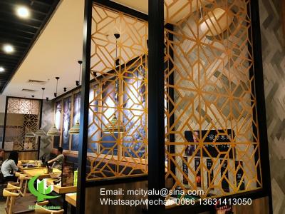 China Perforated Indoor Aluminium Decorative Screens ,  Cnc Carving Decorative Room Dividers for sale