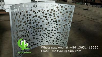 China Curved Laser Cut  Aluminium Sheet Wall Cladding Various Patterns Building Supply for sale