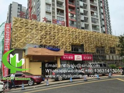 China 3D Perforated Cladding Custom Size Aluminum Sheet   Curtain Wall Outside Use Hollow Design for sale