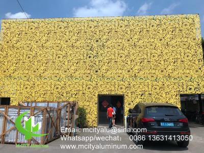 China Perforated Aluminum Metal Panels With Art Patterns Perforation  For Building Facade for sale