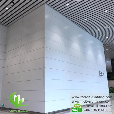 China Interior Wall Covering Aluminum Solid Panel , White PVDF Finish Aluminium Cladding Sheet for sale