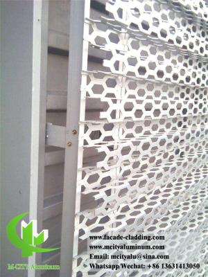 China Customized Perforated Wall Clad Audi Terminal Facade Panels Anodized for sale