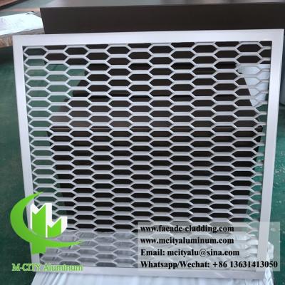 China Aluminum expanded panel mesh screen for facade both powder coated for sale