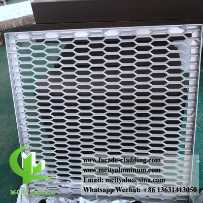 China Metal Aluminum Expanded Mesh Screen For Facade Fence With Powder Coated for sale