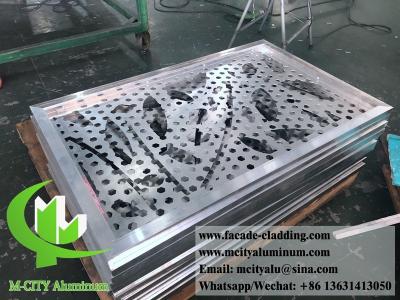 China Perforated Laser Cut Aluminum Sheet For Outdoor Facade Cladding With Frame for sale