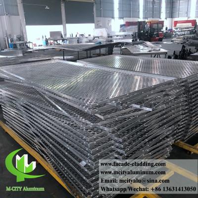 China 3mm Folded Aluminum Perforated Metal Sheet , Perforated Aluminum Screen for sale