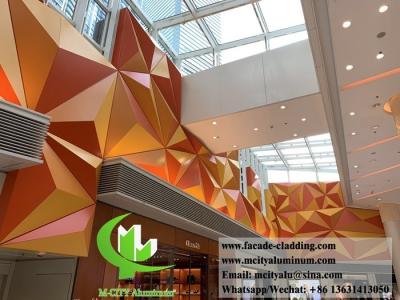 China Folded 3D Aluminum Facade Panels , Aluminum Curtain Wall 600x1200mm Size for sale