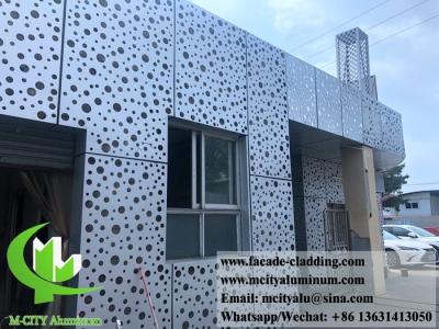 China Perforated Sheet Alulminum Facade 3mm Thickness PVDF For Curtain Wall for sale