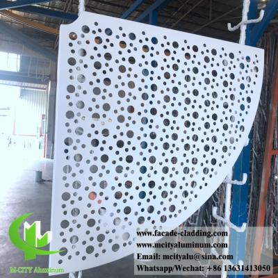 China Sector Shape Metal Sheet Aluminum Panel 3mm PVDF Paint Finish ISO9000 Listed for sale