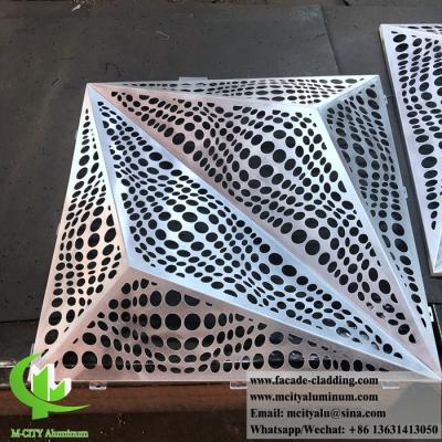 China Gefaltete 3D-Aluminiumblech-Vollaluminiumplatten 3 mm pulverbeschichtet für die Wand zu verkaufen