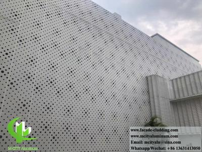 China External Powder Coated Metal Aluminium Facade With Perforation Design 3mm Akzo Nobel for sale