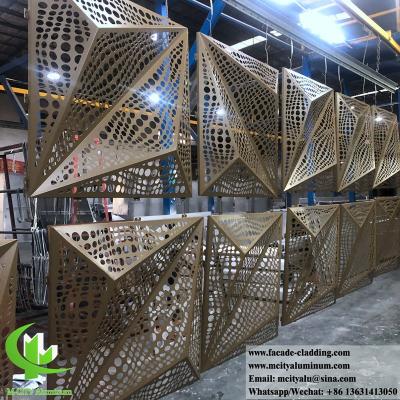 China Gefaltete 3D-Aluminiumblech-Vollaluminiumplatten 3 mm pulverbeschichtet für die Wand zu verkaufen