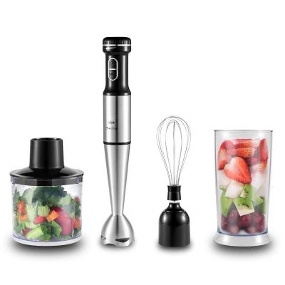 China Hotel 4 In 1 Immersion Blender 6-Speed ​​Multifunctional Handheld Food Processor With Beater Chopper And Grinder Bowl for sale