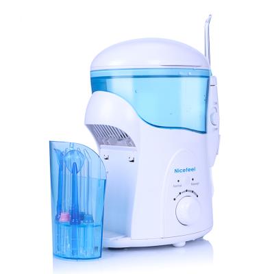 China Electric RV 600ml Water Flossing Oral Dental Irrigator Teeth Massage Cleaning Machine with 7 Tips for Gums Braces Dental Care for sale