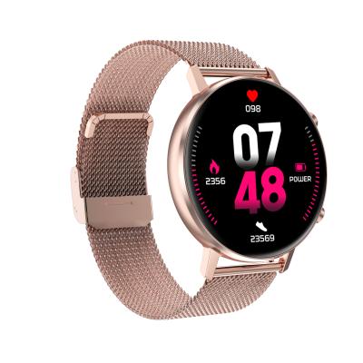 China 2020 Home New Arrival Heart Rate Blood Pressure Monitor DT96 Automatic Smart Watch IP67 Rose Gold Lady Wristwatches Waterproof for sale