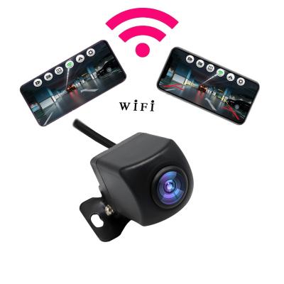 China Car Rear View Camera 1280P 720PHD Universal Waterproof Night Vision Wifi Car Wireless Wide Angle Reversing Camera for sale