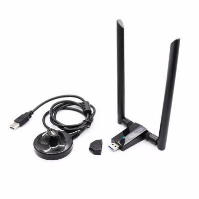 China 1750Mbps AC1750 RTL8814 Wireless USB WiFi Adapter 450Mbps/2.4Ghz+1300Mbps/5Ghz fastest usb desktop wifi adapter for sale