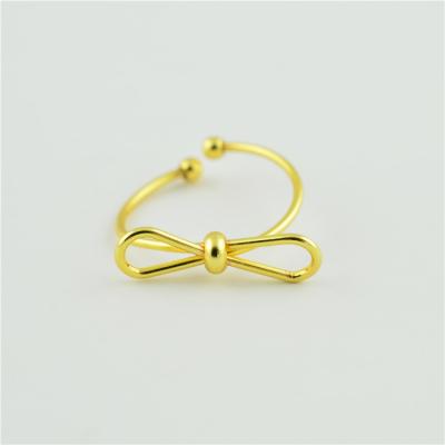 China Unique Manufacture Custom Ring Ladies Gold Finger Ring Wire Tie Open Design for sale