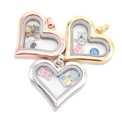 중국 heart shape love Open like Book Floating Living Memory Lockets 판매용