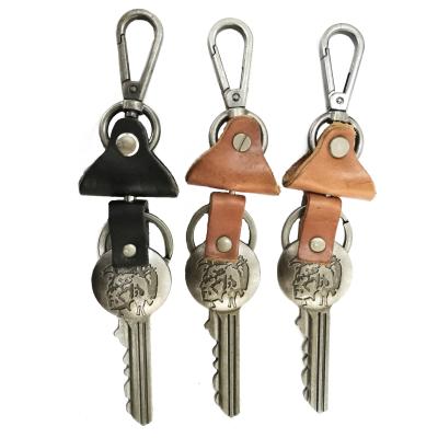 중국 Wholesale Bulk Custom Handmade Leather Keychain Metal Key Chain 판매용