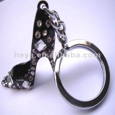 China New design alloy black high heel keychains zu verkaufen