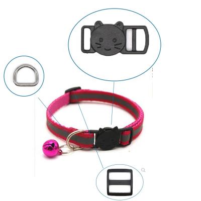 China Pet Product Cat Collar Breakaway Buckle Adjustable DETACHED Slider and Plastic Version Side Buckle D-Ring for sale