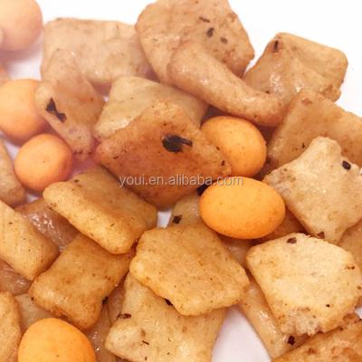 China Nutritious Popular Spicy Flavor Rice Crackers Snacks Mixed Bulk Price and Peanut Cookies for sale