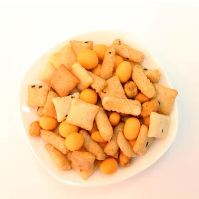 China Nutritious rice crackers and coated peanuts mix for sale