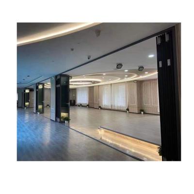 China Sound Insulation Customized Waterproof Exterior Aluminum Glass Sliding Bi Folding Door for sale