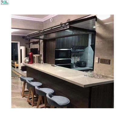 China Hot Sale Aluminum Folding Screen Lift Up Window Double Tempered Glass Sliding Vertical Fold Up Door Windows for sale