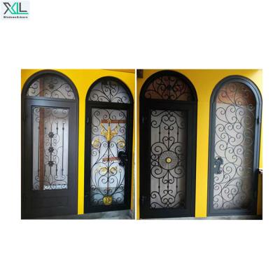 China Custom Metal Front Doors Front Door Modern Exterior Modern Exterior Anti-theft Security Canada Front Door Wrought Iron for sale