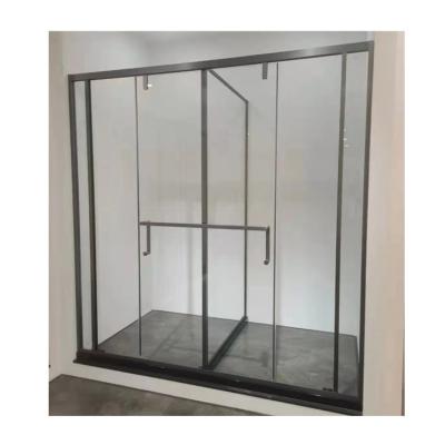 China Modern Hotel Bathroom Sliding Glass Door Shower Enclosure Shower Room Door for sale