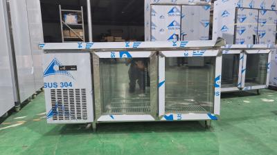 China Commercial Counter Table with Glass Door Undercounter Refrigerator for sale